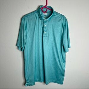 Greg Norman Mens Polo Shirt Play Dry Short Sleeve Teal Size Large L